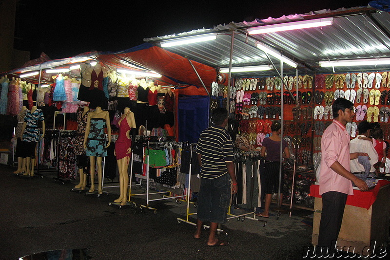 Nachtmarkt in Batu Ferringhi, Pulau Penang, Malaysia