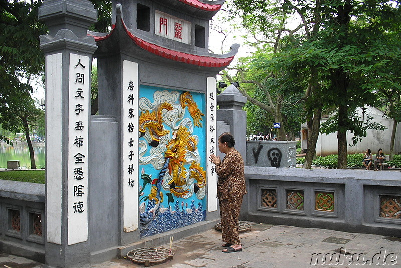 Ngoc Son Jade Mountain Tempel in Hanoi, Vietnam