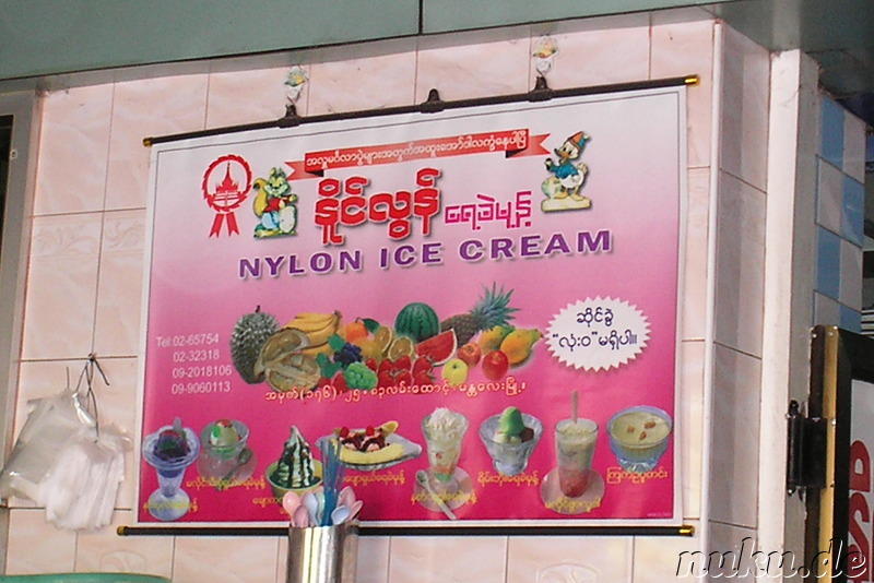 Nylon Ice Cream Bar in Mandalay, Myanmar