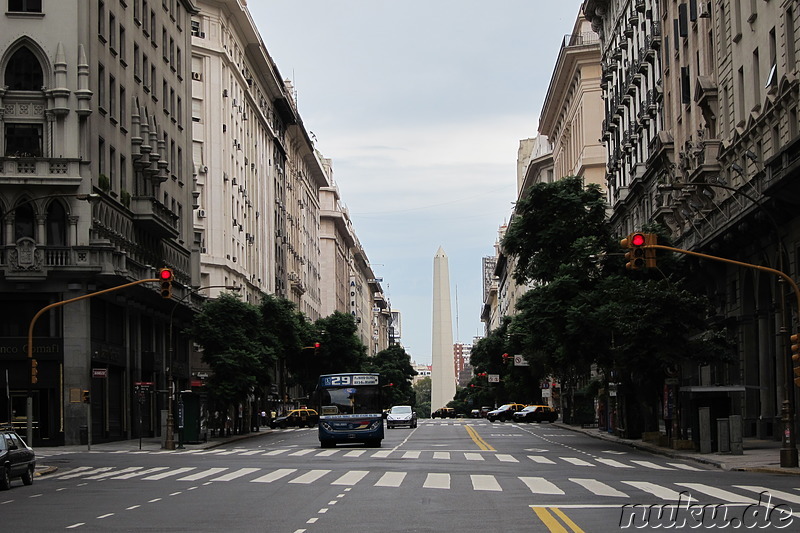 Obelisco am Plaza de la Republica in Buenos Aires, Argentinien