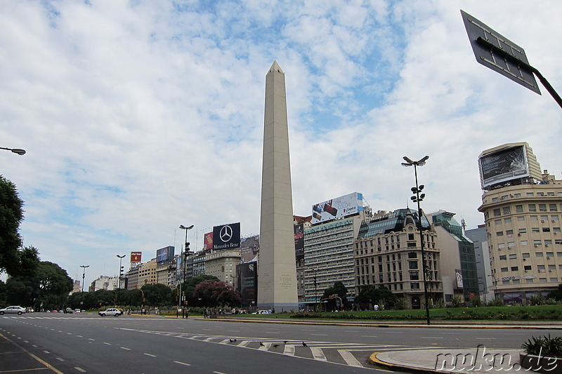 Obelisco am Plaza de la Republica in Buenos Aires, Argentinien