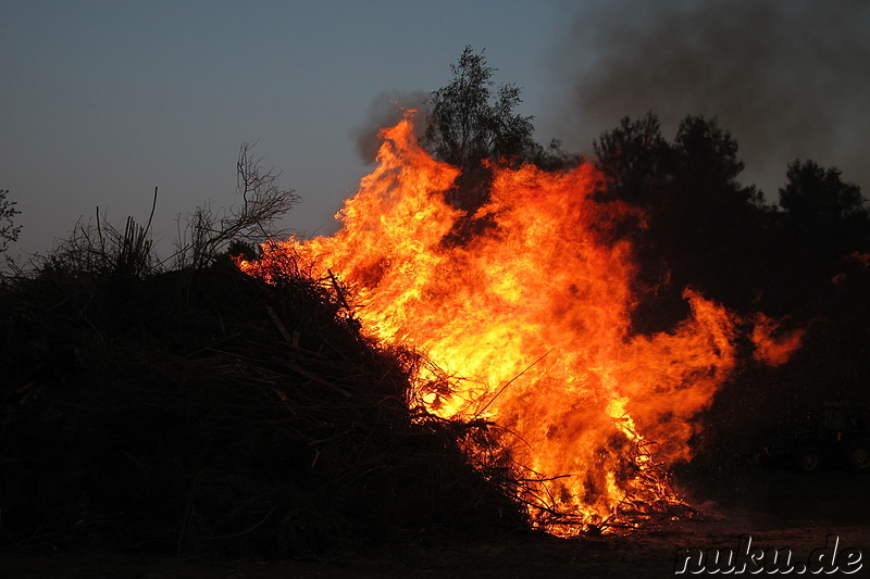 Osterfeuer in Wulfsen