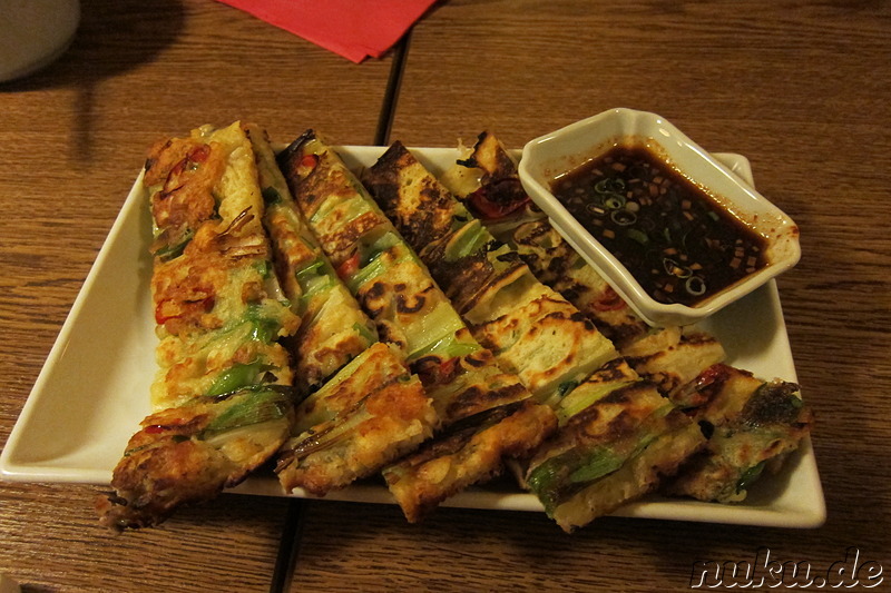 Pajeon (kor. Pfannkuchen) im Seoul Kitchen, Nürnberg