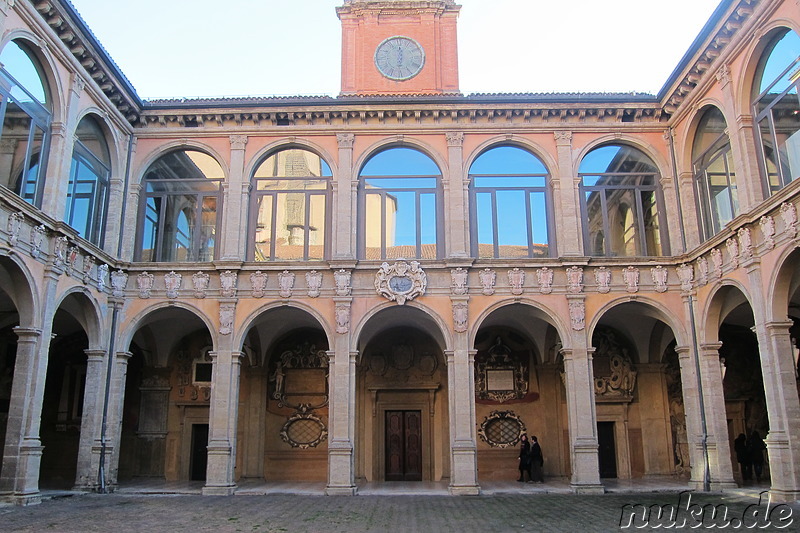 Palazzo dell Archiginnasio in Bologna, Italien