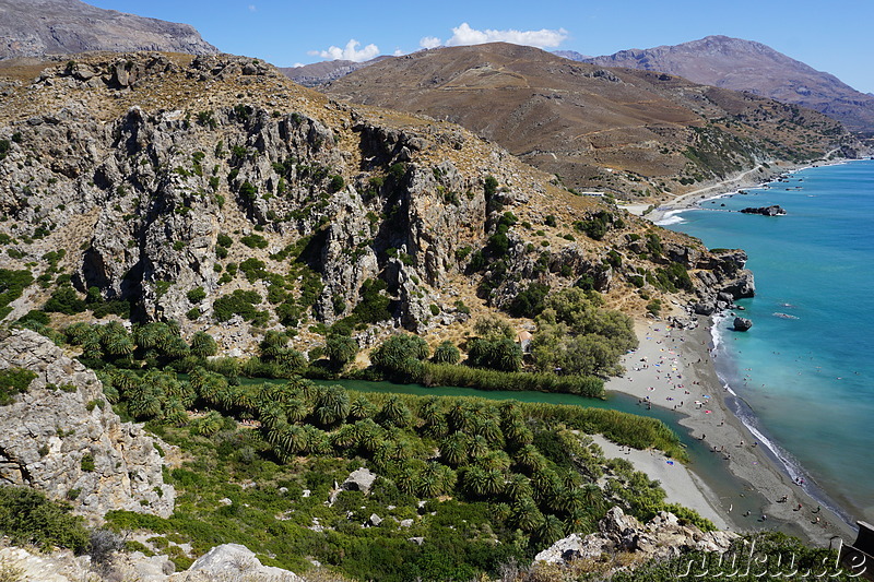 Palmenstrand von Preveli auf Kreta, Griechenland