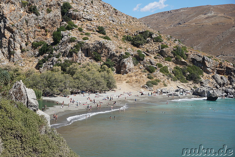 Palmenstrand von Preveli auf Kreta, Griechenland