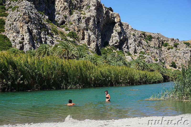 Palmenstrand von Preveli auf Kreta, Griechenland