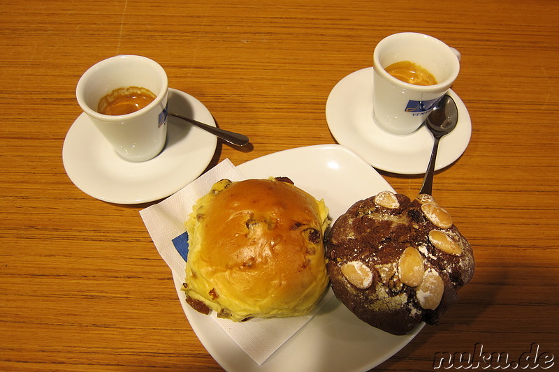 Panino Veneziano und Pasticceria zum Frühstück in Venedig, Italien