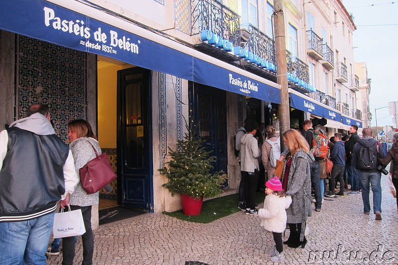 Pasteis de Belem - Blätterteigtörtchen mit Pudding in Belem, Lissabon, Portugal