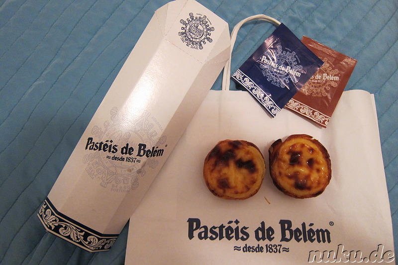 Pasteis de Belem - Blätterteigtörtchen mit Pudding in Belem, Lissabon, Portugal