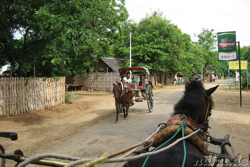 Pferdekutschen in Nyaung U, Myanmar