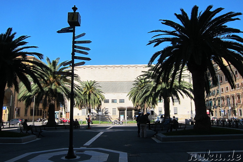 Piazza del Municipo in Livorno, Italien