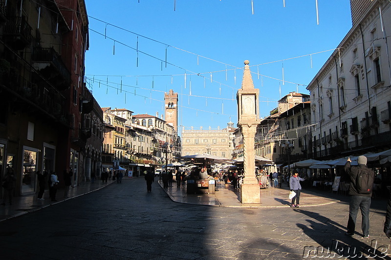 Piazza delle Erbe in Verona, Italien