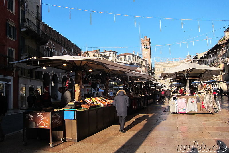 Piazza delle Erbe in Verona, Italien