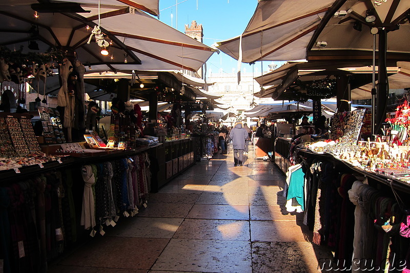 Piazza delle Erbe in Verona, Italien