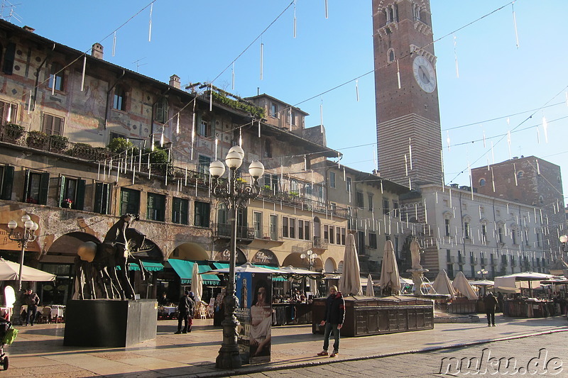 Piazza delle Erbe in Verona, Italien