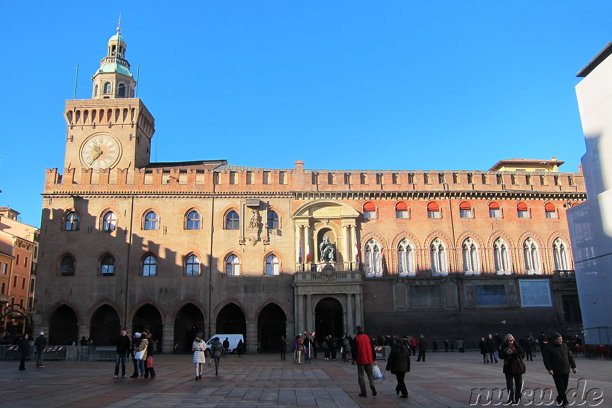 Piazza Maggiore Bologna, Italien, Südeuropa