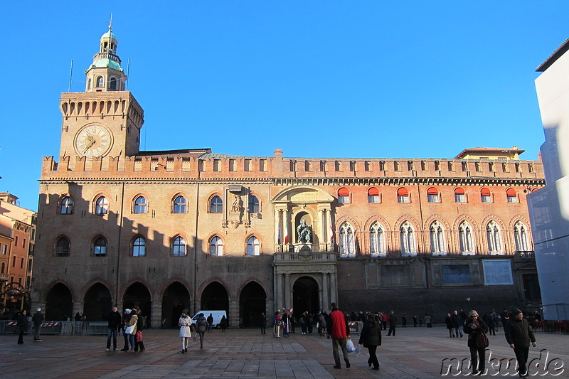 Piazza Maggiore in Bologna, Italien