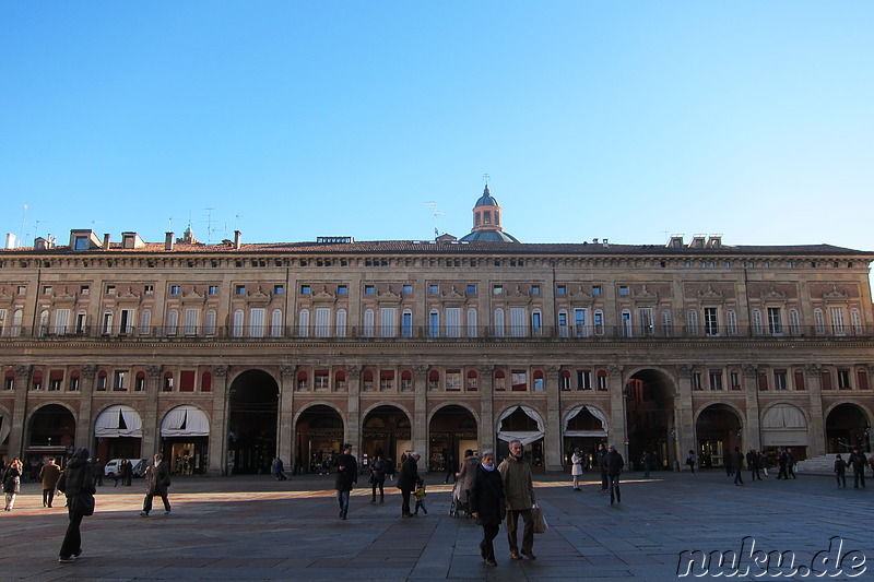 Piazza Maggiore in Bologna, Italien