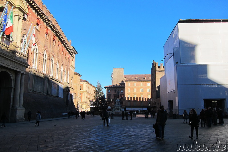 Piazza Maggiore in Bologna, Italien