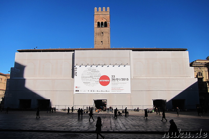 Piazza Maggiore in Bologna, Italien