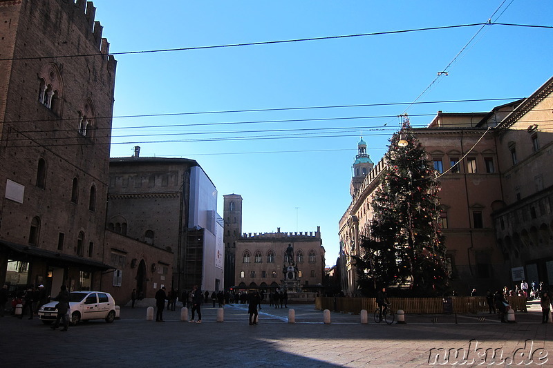 Piazza Maggiore in Bologna, Italien