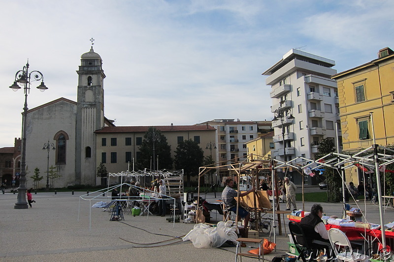 Piazza Vittorio Emanuele II in Pisa, Italien