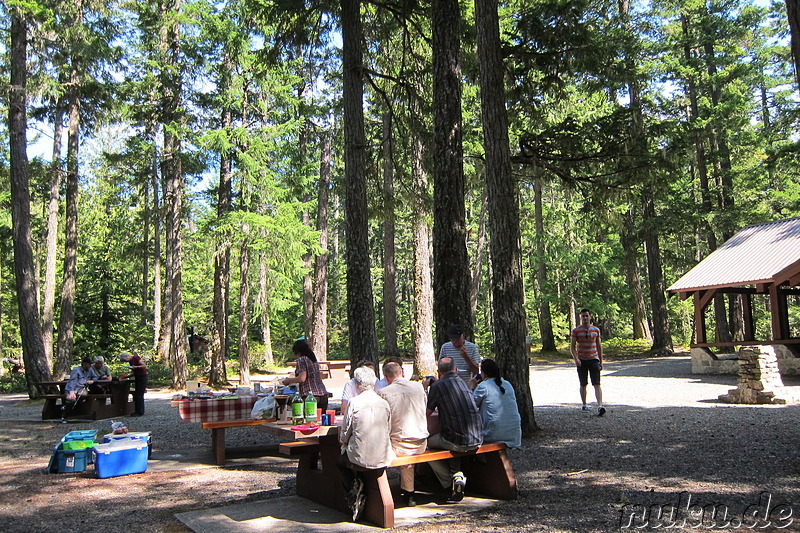 Picknick am ersten Tag auf Vancouver Island