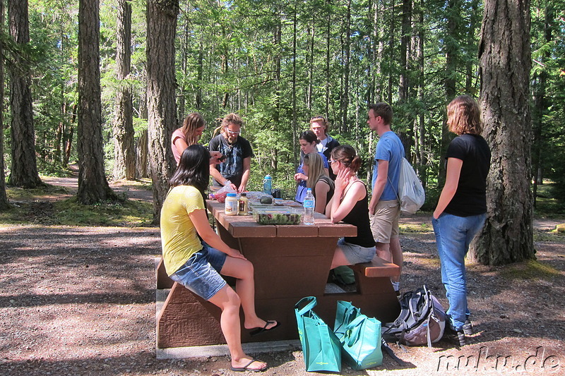 Picknick am ersten Tag auf Vancouver Island