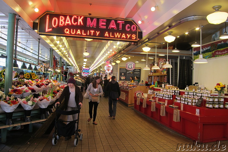 Pike Place Market - Markt in Seattle, U.S.A.