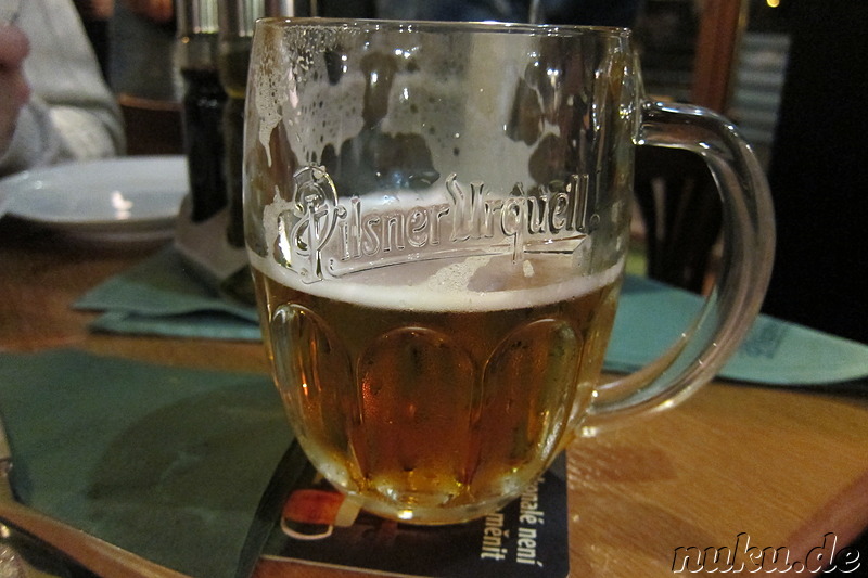 Pilsner Urquell im Restaurant U Mansfelda in Pilsen, Tschechien