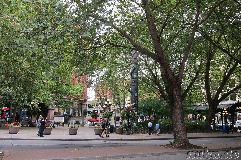 Pioneer Square - Platz in Seattle, U.S.A.