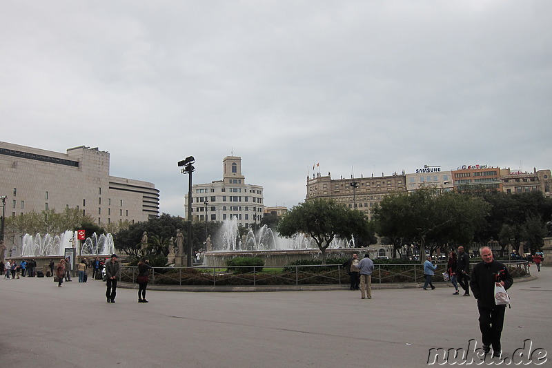 Placa de Catalunya in Barcelona, Spanien