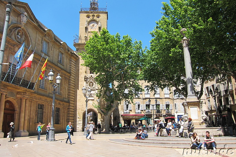 Place de l'Hotel de Ville - Platz in Aix-en-Provence, Frankreich
