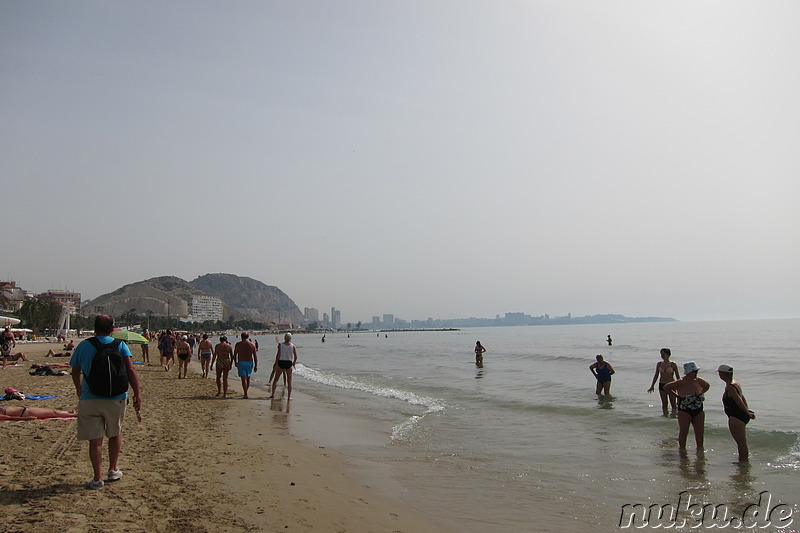 Playa del Postiguet - Strand in Alicante, Spanien