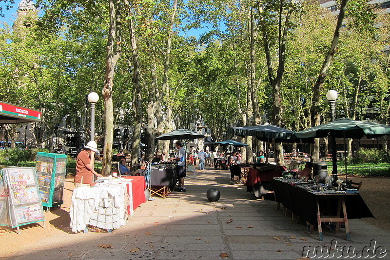 Plaza Constitucion in Montevideo, Uruguay