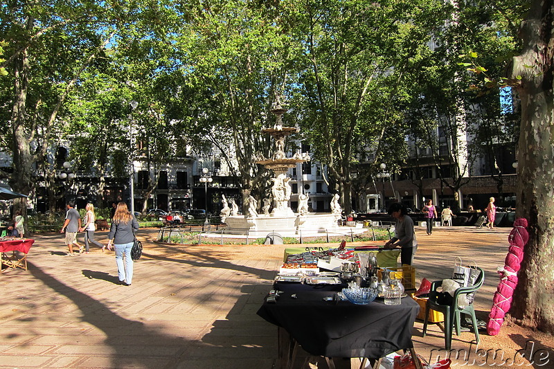 Plaza Constitucion in Montevideo, Uruguay
