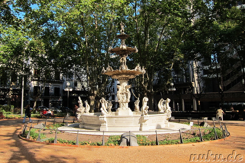 Plaza Constitucion in Montevideo, Uruguay