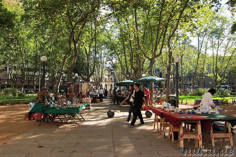 Plaza Constitucion in Montevideo, Uruguay