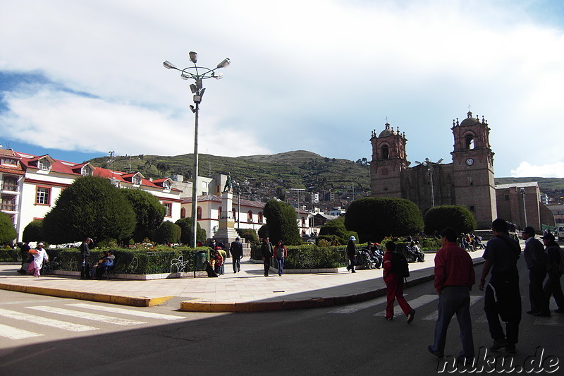 Plaza de Armas in Puno, Peru