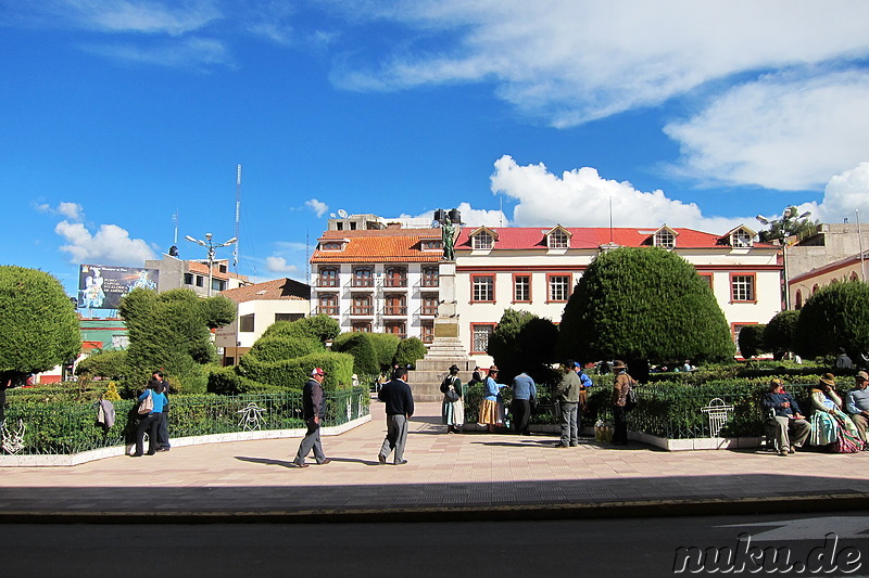 Plaza de Armas in Puno, Peru