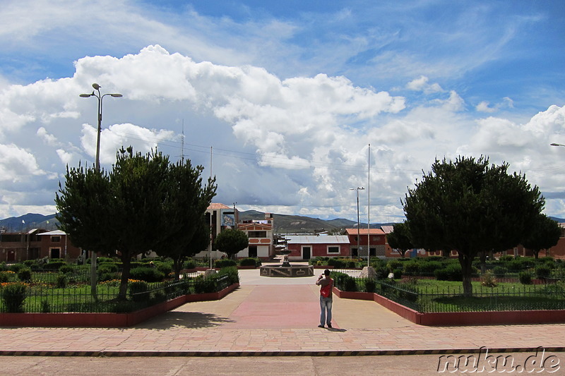 Plaza in Pucara, Peru