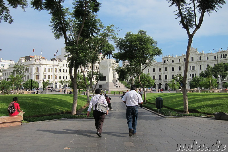 Plaza San Martin in Lima, Peru