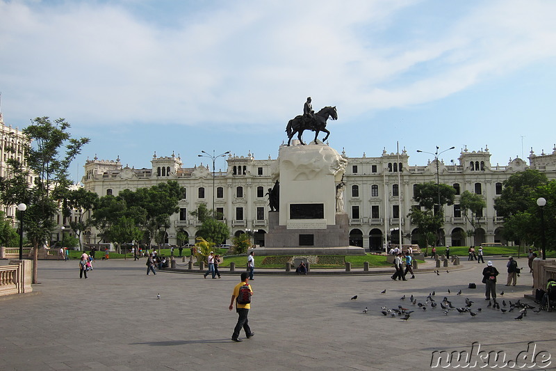 Plaza San Martin in Lima, Peru