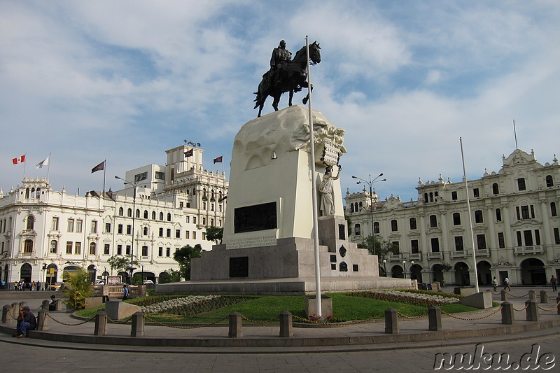 Plaza San Martin in Lima, Peru