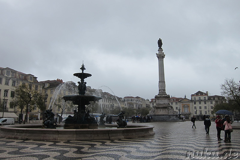 Praca Dom Pedro IV in Lissabon, Portugal