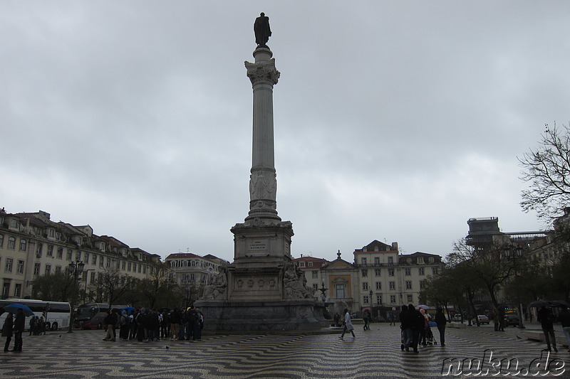 Praca Dom Pedro IV in Lissabon, Portugal