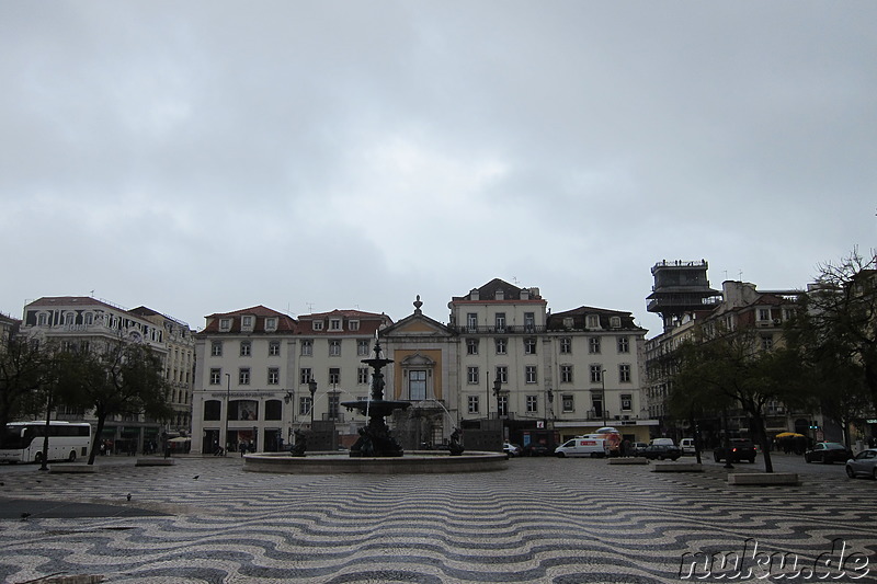 Praca Dom Pedro IV in Lissabon, Portugal