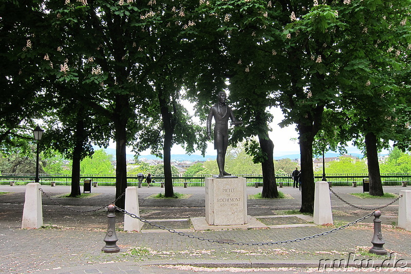 Promenade de la Treille in Genf, Schweiz