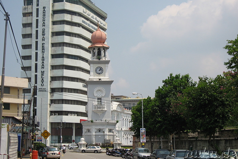 Queen Victoria Clock Tower in George Town, Pulau Penang, Malaysia